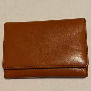 Brahmin trifold wallet leather